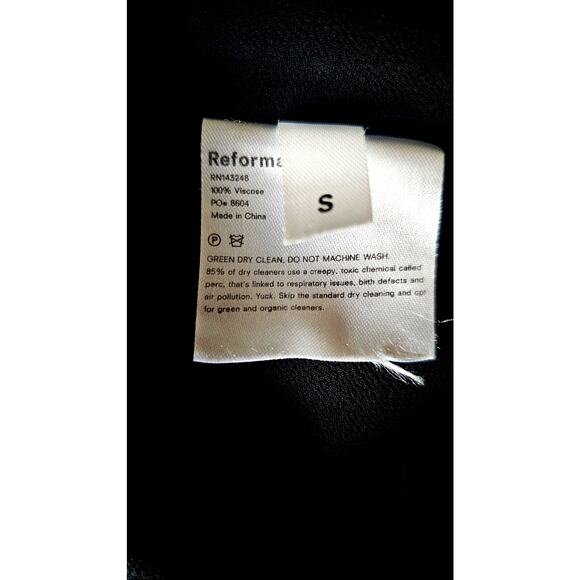 Reformation Troppo Confetti Wrap Dress Sz S Black - Picture 7 of 10